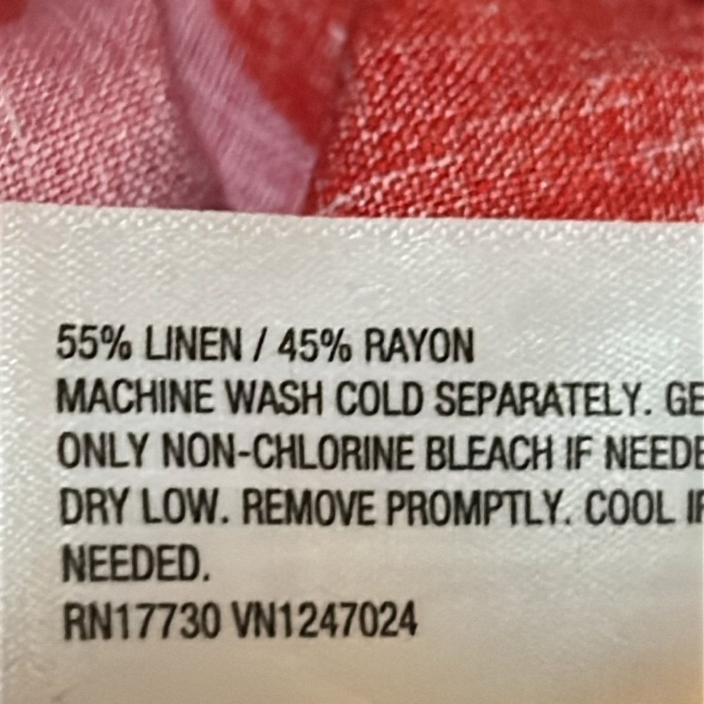 Kate Spade x Target Classic Rose Linen Midi Dress Pink/Red Size Large NWOT - Picture 11 of 12